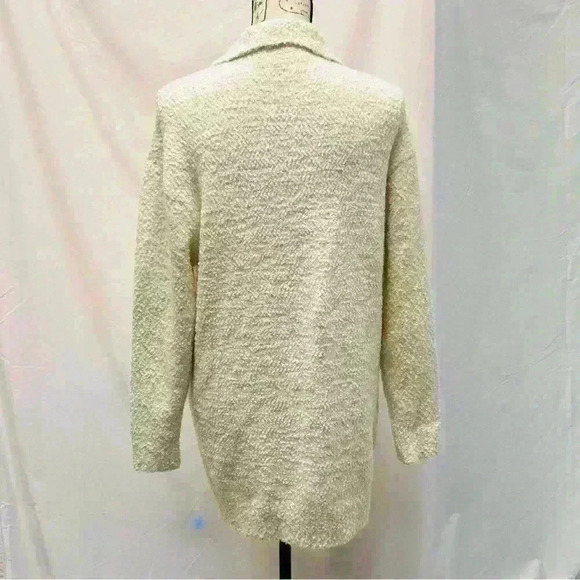 Sanctuary Women’s Ivory Button Up Fuzzy Cardigan Sweater with Pockets Size M - Picture 4 of 12